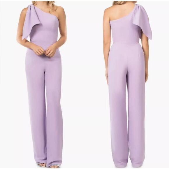 Dress The Population Tiffany Jumpsuit Wisteria Purple size LARGE